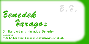 benedek haragos business card